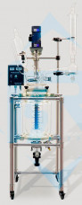 Трехслойный стеклянный реактор Kori GF-10L на 10 литров