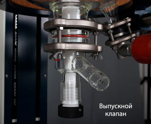 Стеклянный реактор GRL-CE 50 литров с подъемно-поворотным механизмом 