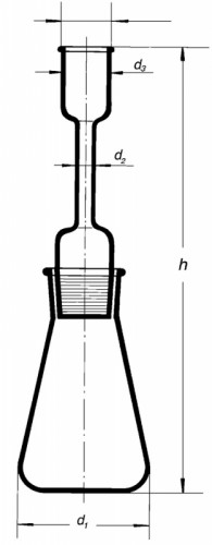 Колба с адаптером и воронкой