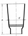 Тигель фильтрующий, 35 мл. S3/30*60, конической формы, тип Гуча, с пластиной