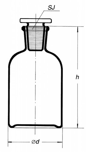 Склянка светлая (флакон), 5000 мл, с пробкой (узк. горловина)