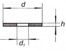 Прокладка PTFE с отверстием, 14-7, диаметр 13 мм