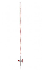 Бюретка с прямым тефлоновым краном, 10 мл, дел. 0,1 мл, с полосой Шелбаха, AS класс