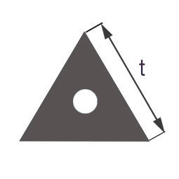 Капиллярная профильная трубка треугольного сечения Simax, длина стороны 7 мм